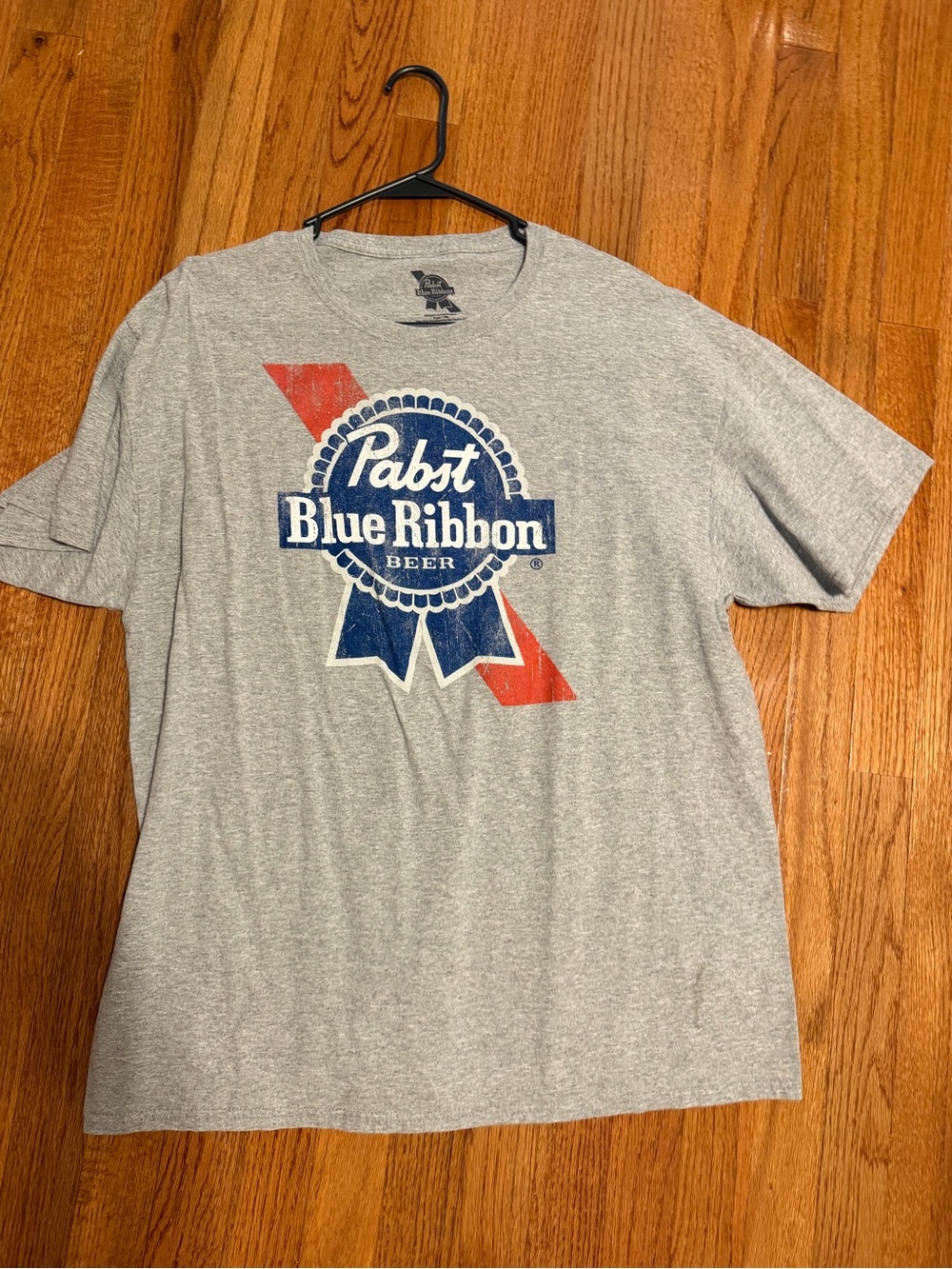 Pabst Blue Ribbon Gray Logo Short-Sleeve Tee